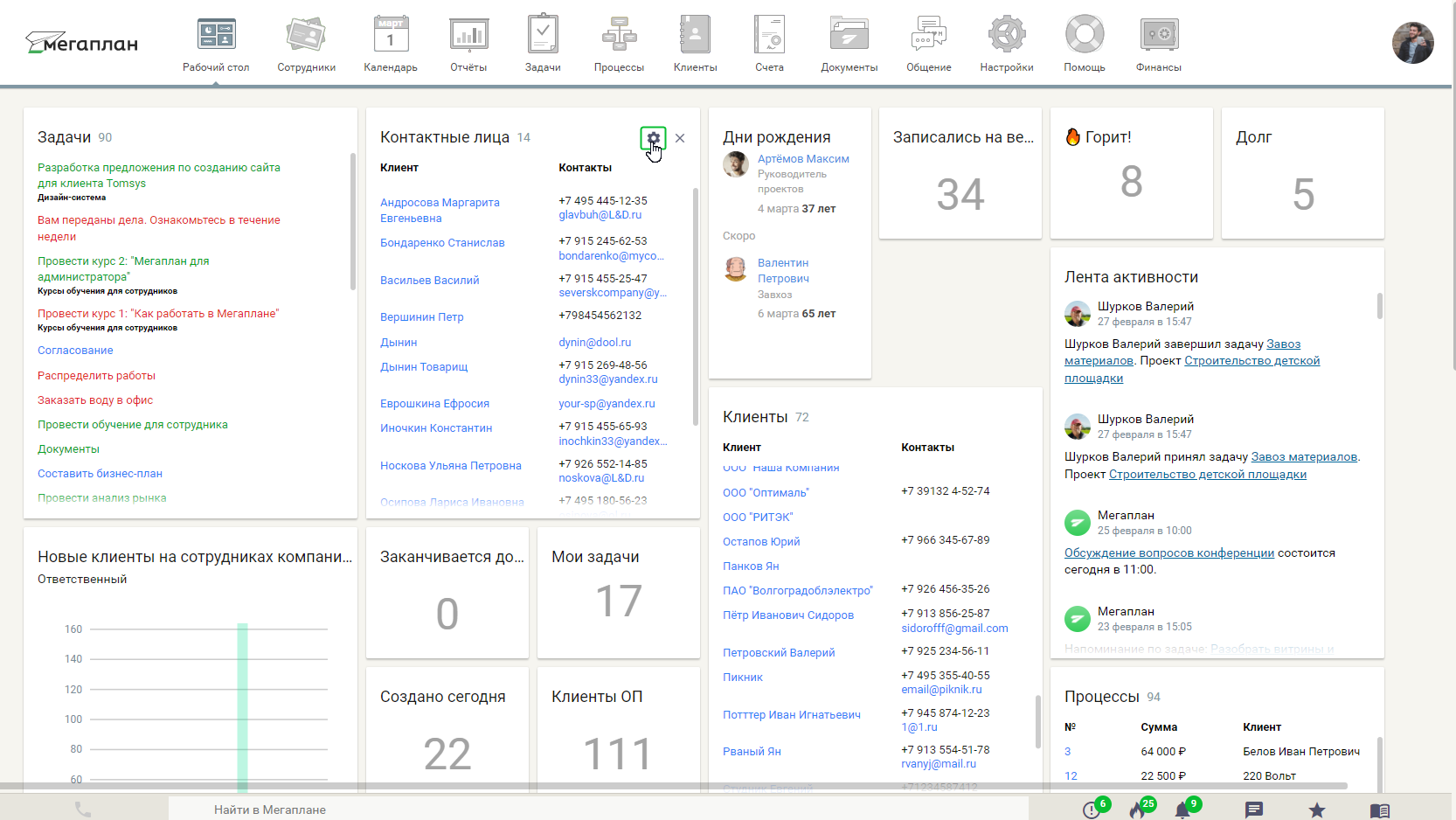 Инструкция по работе со старым рабочим столом Мегаплана в CRM Мегаплан