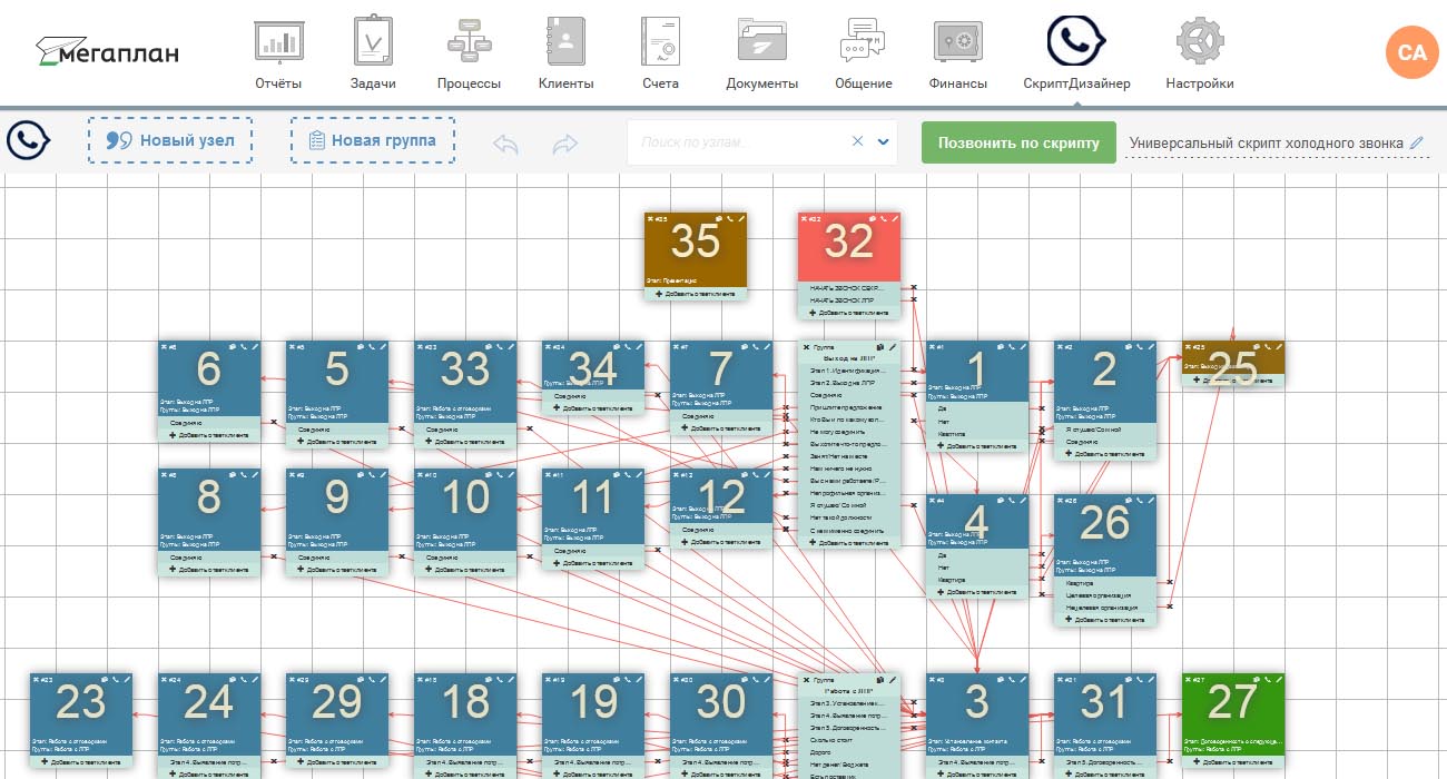 Скрипт Дизайнер — ваши звонки без косяков в CRM Мегаплан